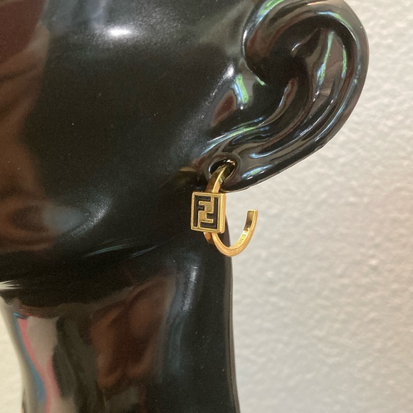 Fendi Jewelry - FF Gold Logo Earrings
